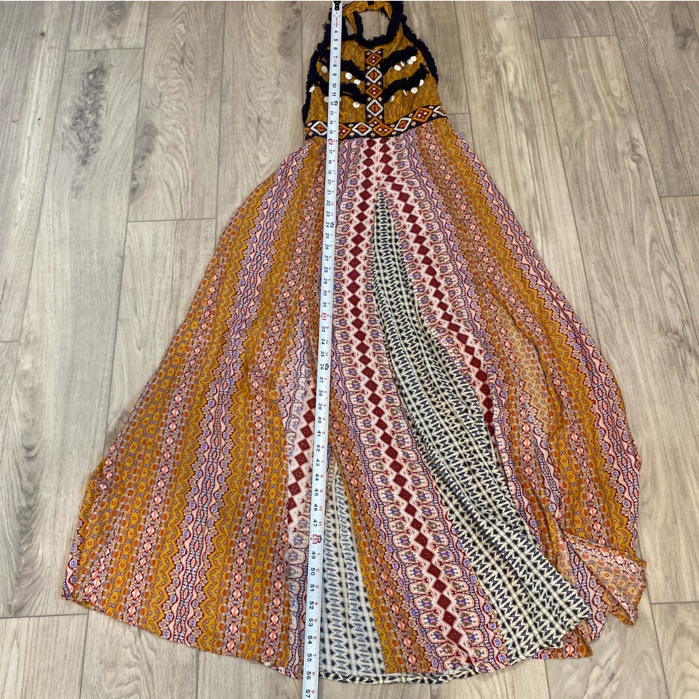 Anthropologie Deco Cover-Up Maxi Dress Multicolor Bohemian Maxi Skirt, Size Xs - Picture 12 of 16